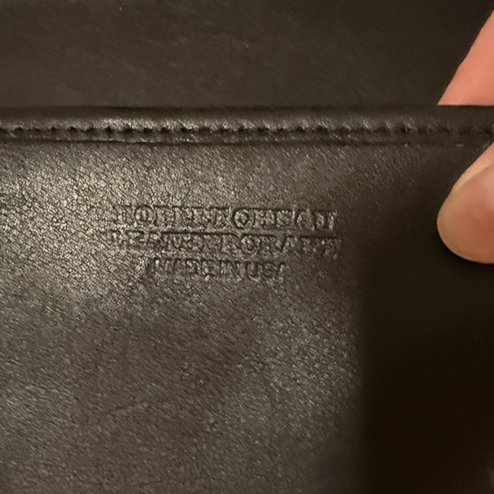 Robert Cheau Leathercraft — Vintage Black Leather Briefcase — Made in USA - Picture 5 of 6